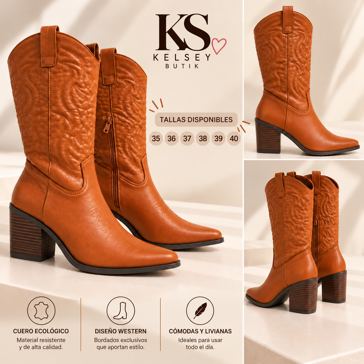 🤎 Botas Western Savannah Camel