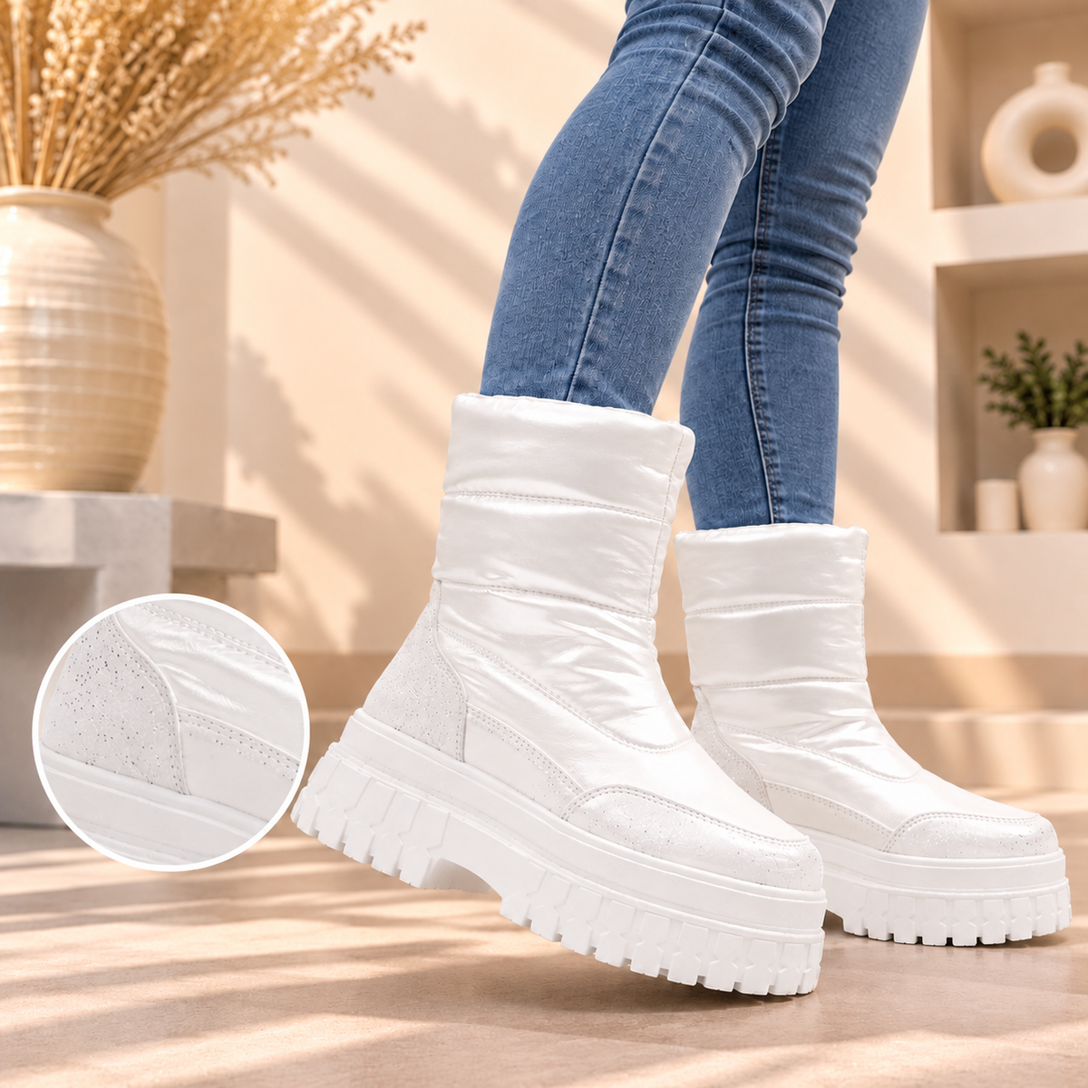 Botines tornasol White