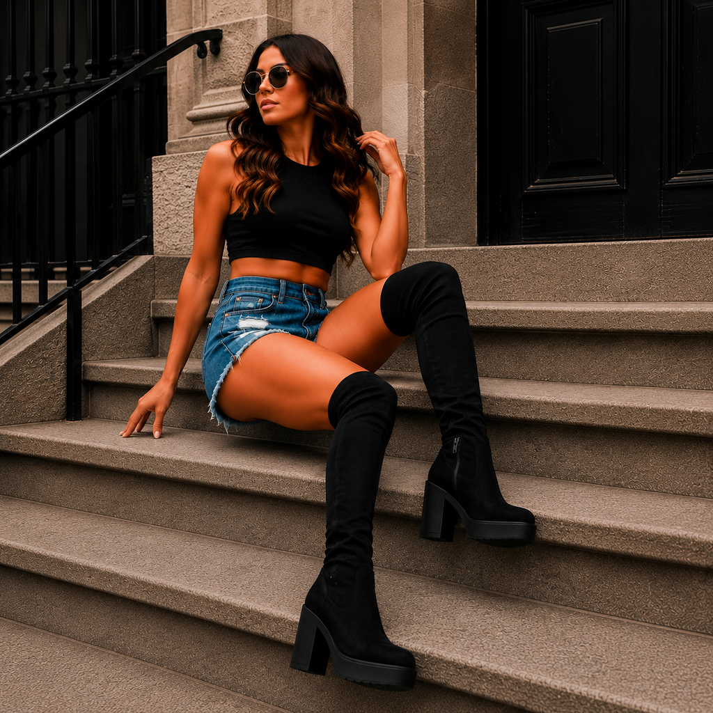 Selene Curve Boots | Último Par 🔥