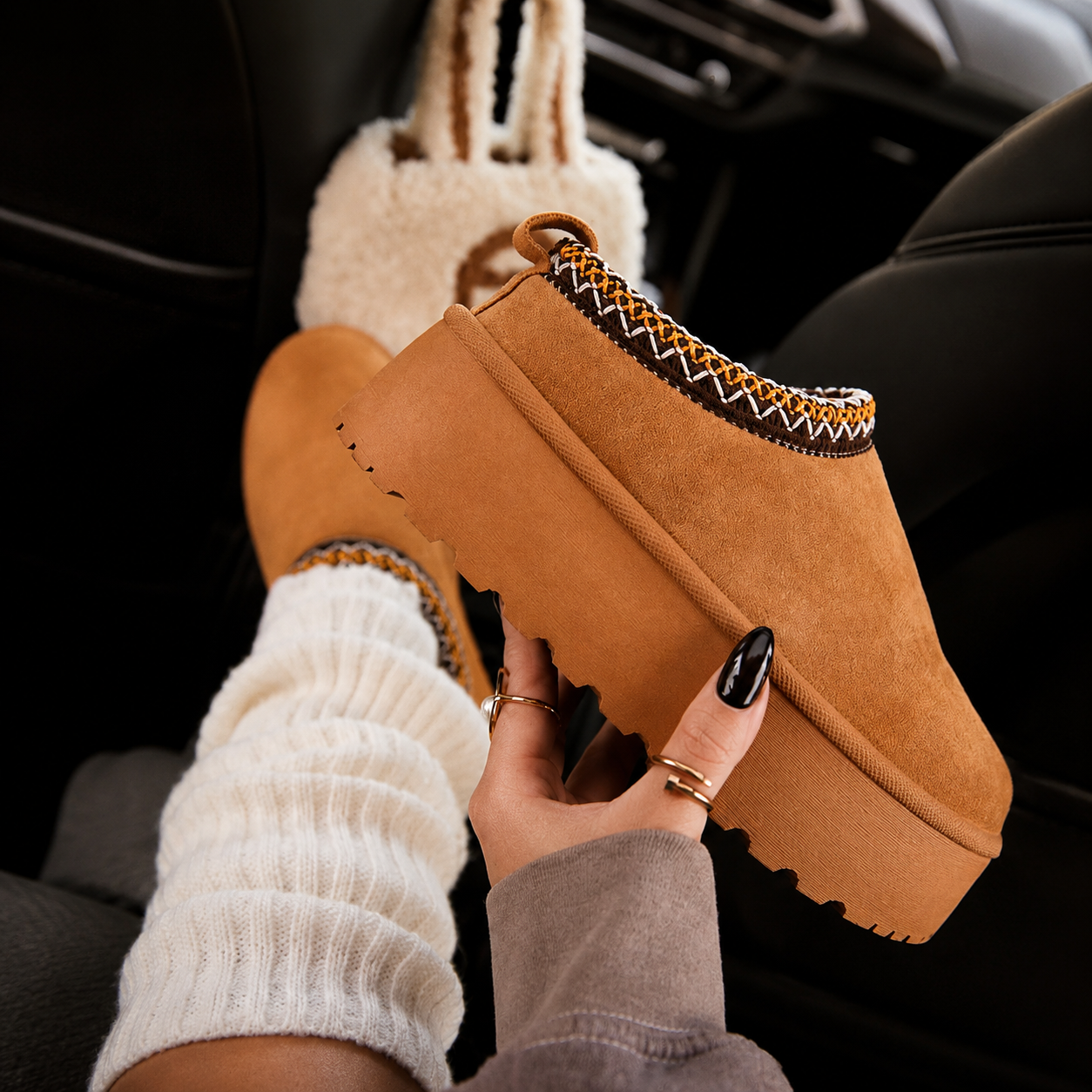 Pantufla Mujer Camel