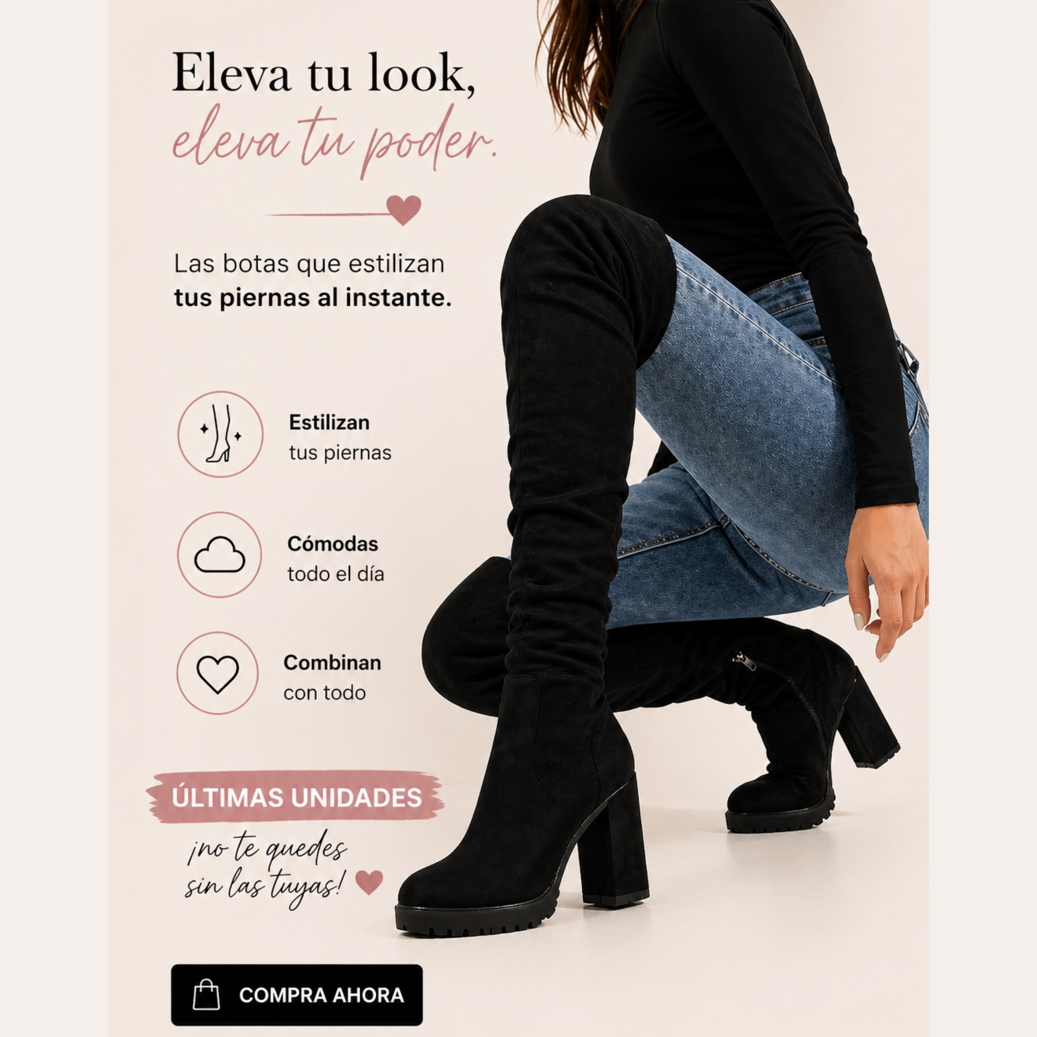 🖤 Selene Curve Boots