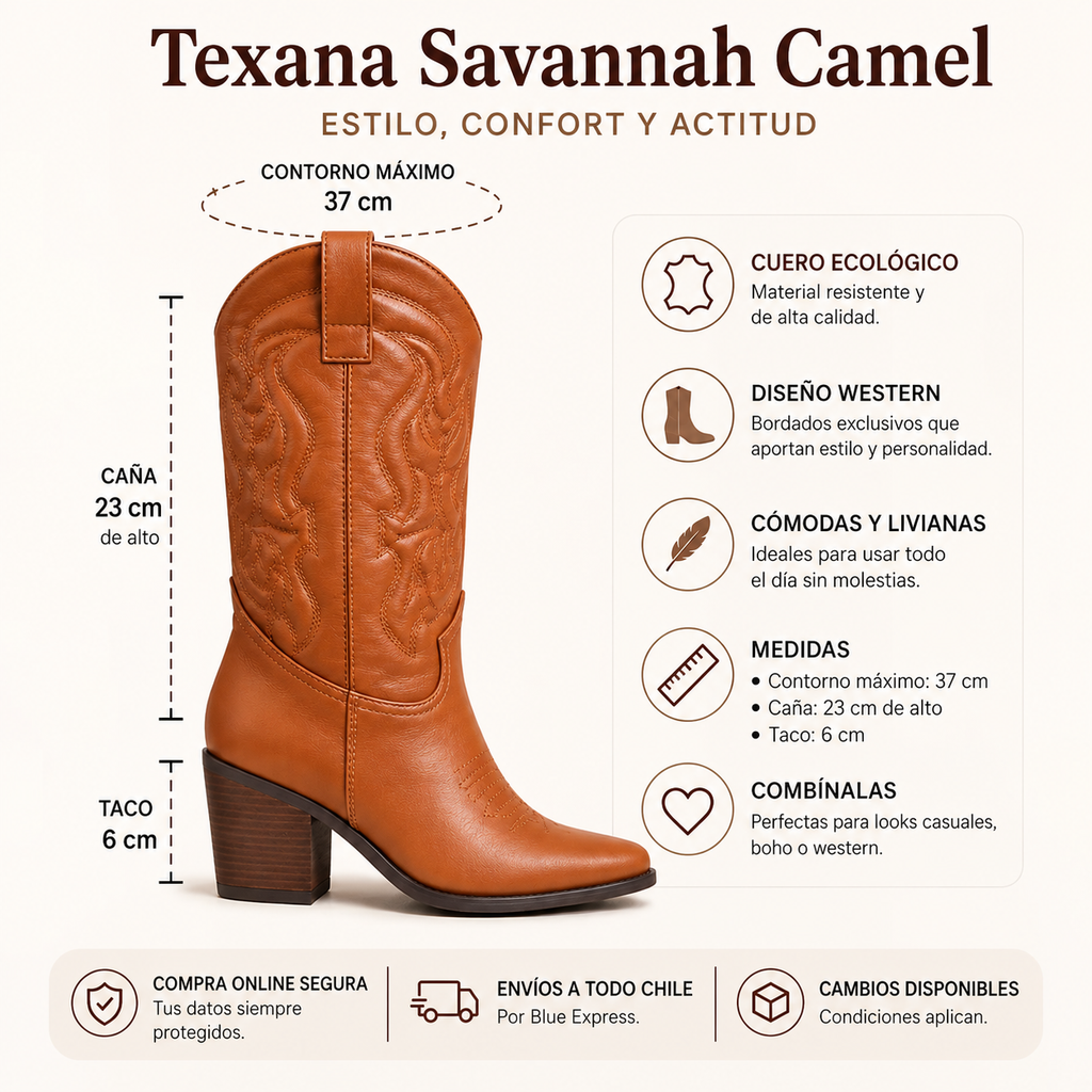 🤎 Botas Western Savannah Camel