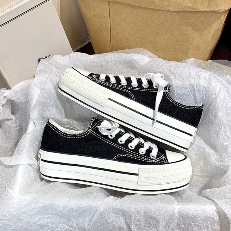 Zapatillas lona plataforma